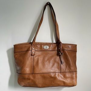 FOSSIL Genuine Brown Leather Bag